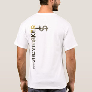 Camiseta MONEYMAKER T-Shirt Trend Abstrato White Dourado