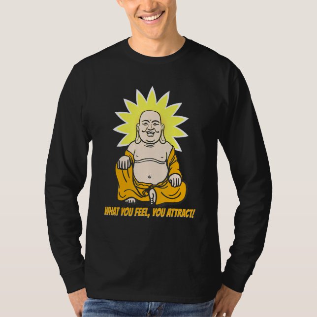 Camiseta Monge Buda Namaste Budismo O Que Você Sente Você A (Frente)