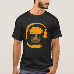 Camiseta Monge Buda Namaste Rezando Mão Feliz Árvore