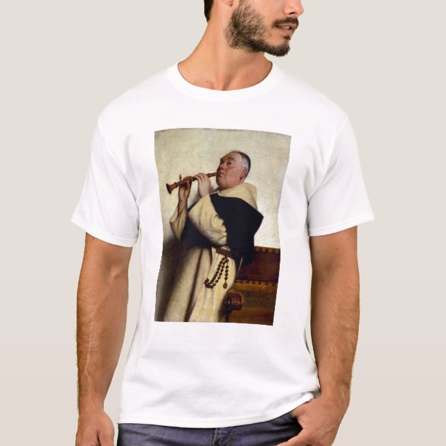 Camiseta Monge que joga um clarinete (Frente)