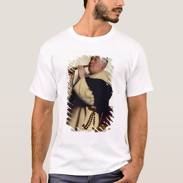 Camiseta Monge que joga um clarinete (Frente)