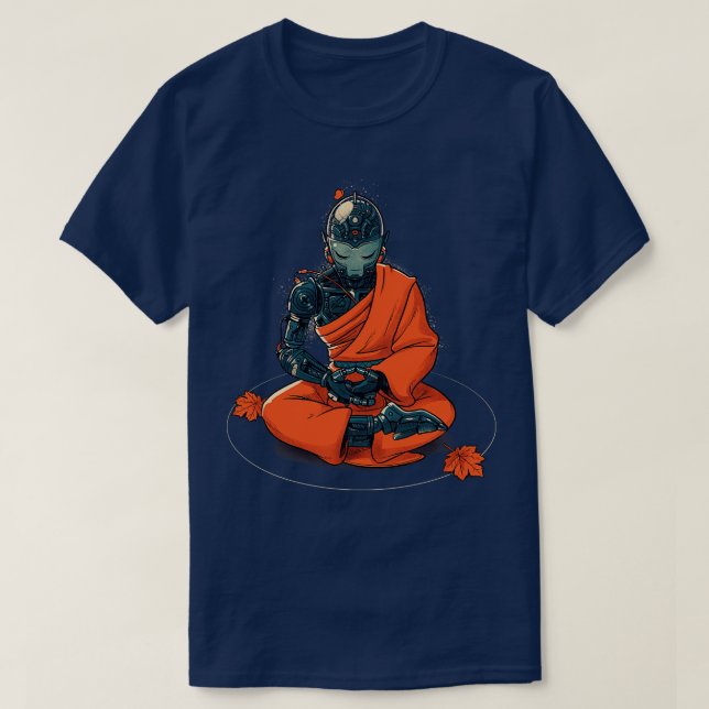 Camiseta Monge Robô Meditação de Tobe Fonseca (Frente do Design)