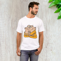 Monge Zen Engraçado Homem Meditando