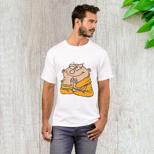 Camiseta Monge Zen Engraçado Homem Meditando