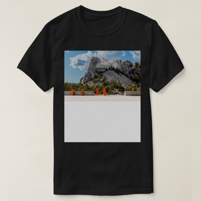 Camiseta Monges no Memorial Nacional do Monte Rushmore (Frente do Design)