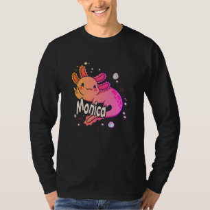 Camiseta MONICA - Belo nome de menina com adorável AXOLOTL