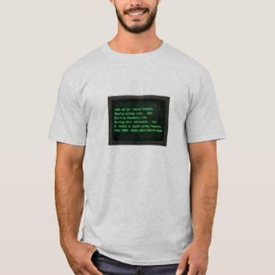 Camiseta Monitor CRT Retrô Terminal "Instalar Humanidade" F