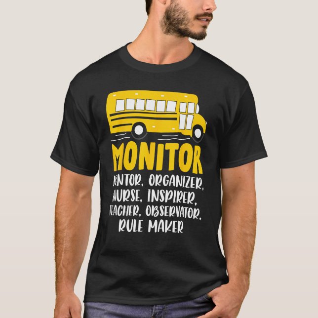 Camiseta Monitor de Barramento de Escola - Monitor de Barra (Frente)