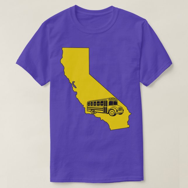 Camiseta monitor de motorista de ônibus escolar texas calif (Frente do Design)