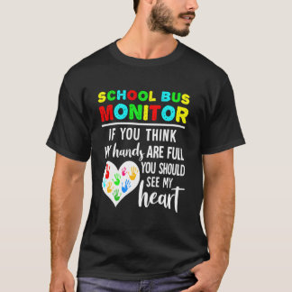 Camiseta Monitor de Ônibus Escolar com as Mãos Cheias Veja