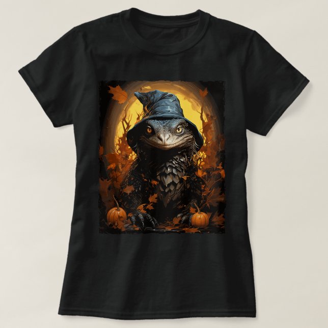Camiseta Monitor Lizard Halloween (Frente do Design)