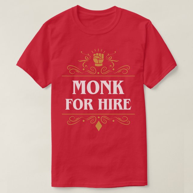 Camiseta Monk for Hire (Frente do Design)