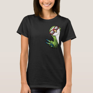 Camiseta Monk Parakeet Quaker Parrot Bird Do Lado Dos Sungl