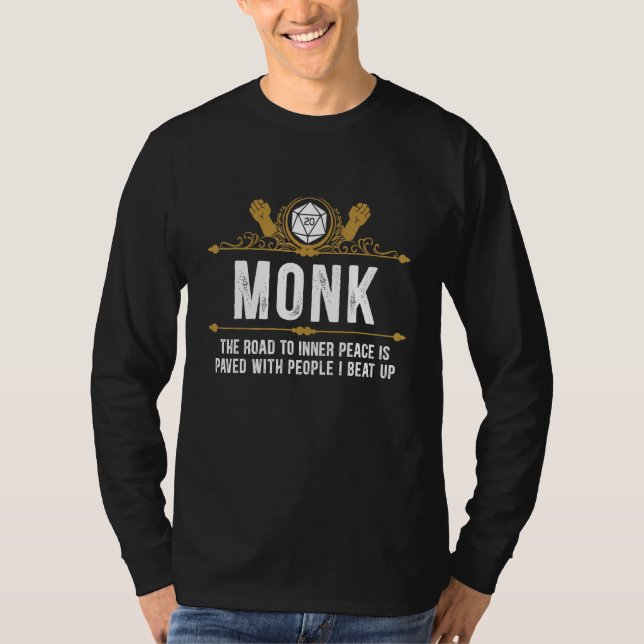 Camiseta Monk the road to inner peace is paved with people  (Frente)