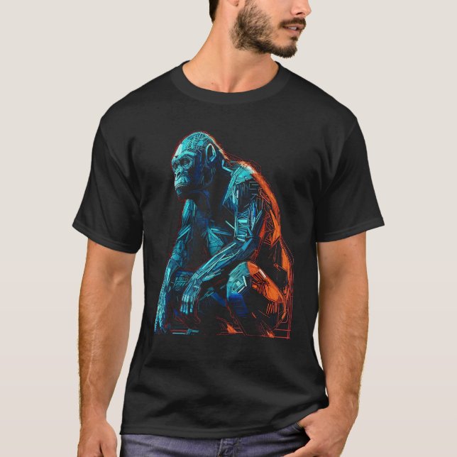 Camiseta Monkey artwork - animal art zoo gorilla (Frente)