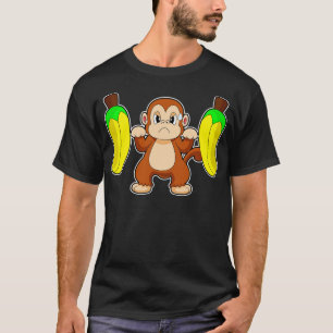 Camiseta Monkey Banana Bodybuilding Dumbbell