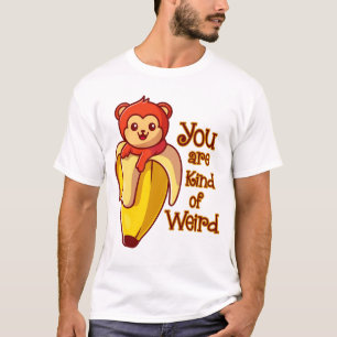 Camiseta Monkey Banana Engraçado Você É Estranho