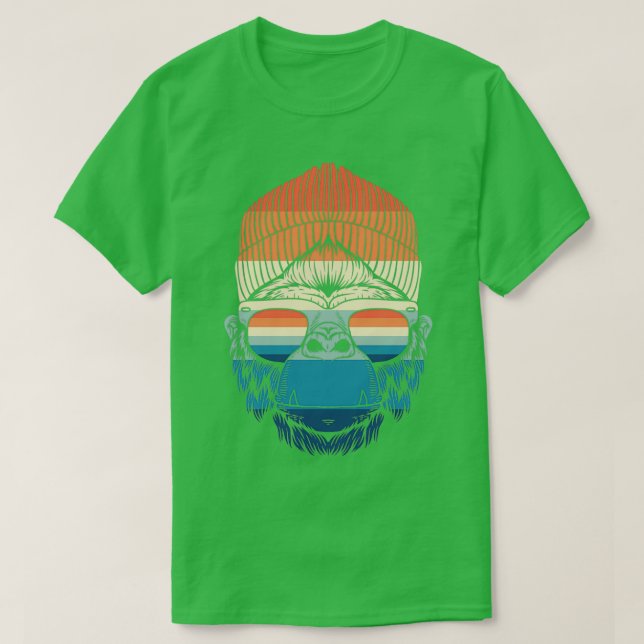 Camiseta Monkey Bigfoot Sasquatch Macaco (Frente do Design)