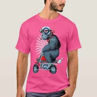 Camiseta Monkey Bike Gorilla Cartoon Motorbike Design