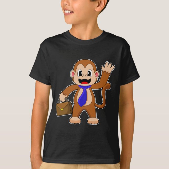 Camiseta Monkey Businessman Briefcase (Frente)