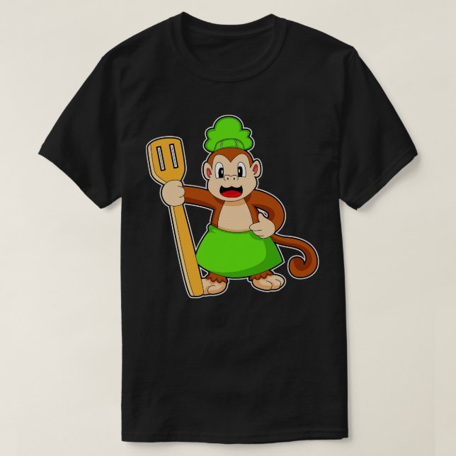 Camiseta Monkey Cook Spatula (Frente do Design)