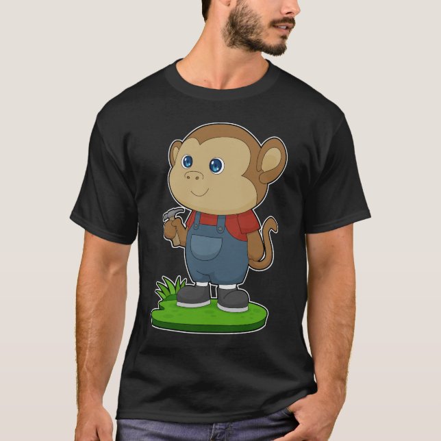 Camiseta Monkey Craftsman Hammer (Frente)