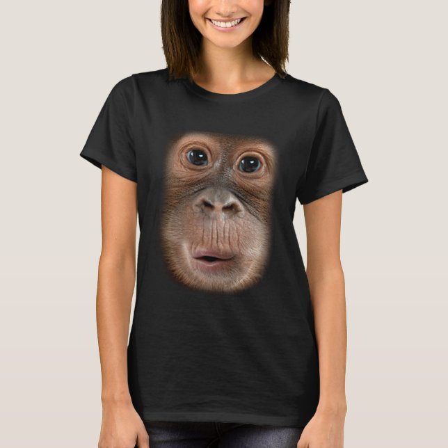 Camiseta Monkey Face Chimpanzee Ape Zoo Animal (Frente)