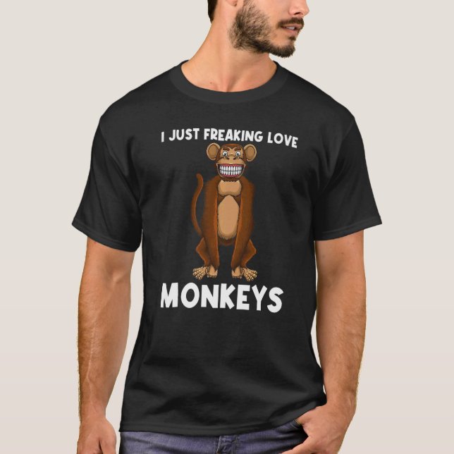Camiseta Monkey For Men Women Primate Animal Monkey (Frente)
