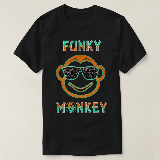 Camiseta Monkey Funky Monkey dá presentes para homens, mulh (Frente do Design)