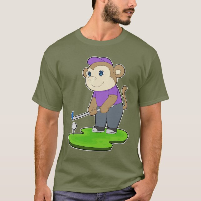 Camiseta Monkey Golf Golf clubs (Frente)