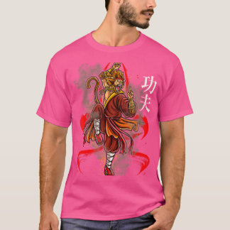 Camiseta Monkey King In Fierce Kung Fu Kick Com Chá Chinês