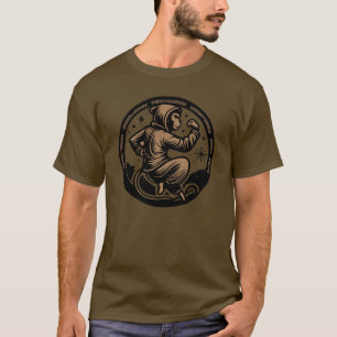 Camiseta Monkey Kungfu T-shirt antiga do macaco Kungfu