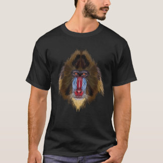 Camiseta monkey Mandrill head art for lovers of African Saf