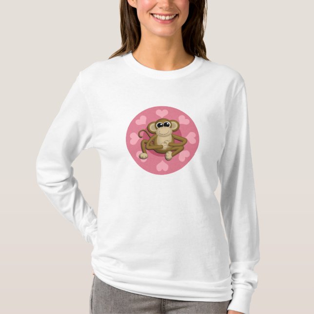 Camiseta Monkey Me Pink Love (Frente)