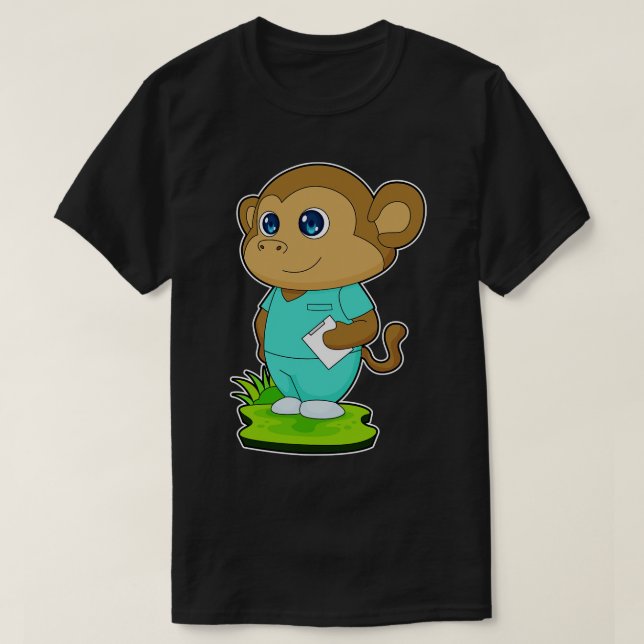 Camiseta Monkey Nurse Note (Frente do Design)