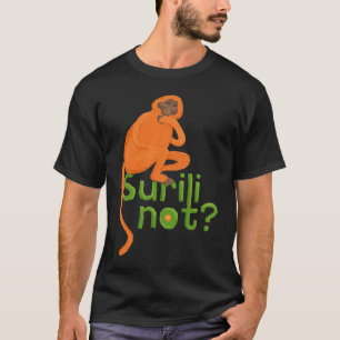 Camiseta Monkey Puns e Piadas Desenhados Surili Macaco Face