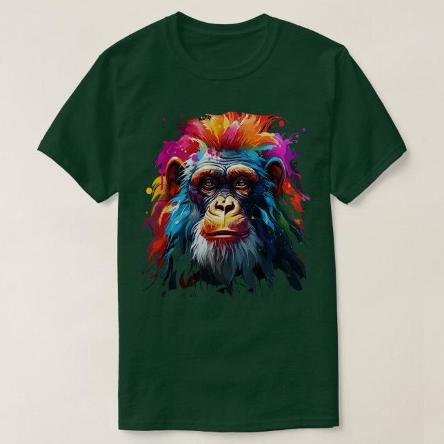 Camiseta Monkey Rainbow (Frente do Design)