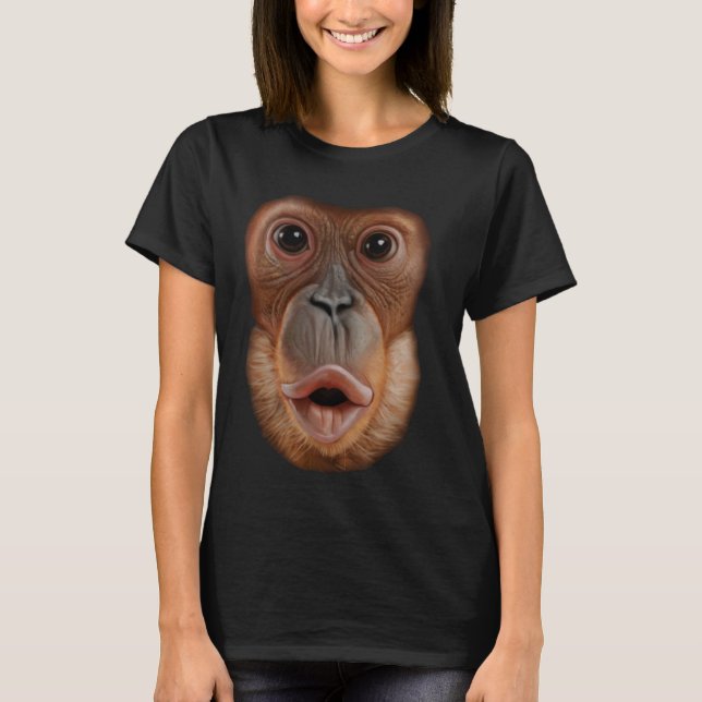 Camiseta Monkey Stomach Funny Meme Ape Gorilla (Frente)