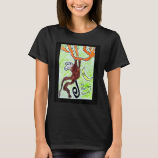Camiseta Monkey swinging branches cool design