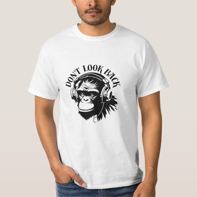 Camiseta Monkey With Headphones – Focus Tee (Frente)