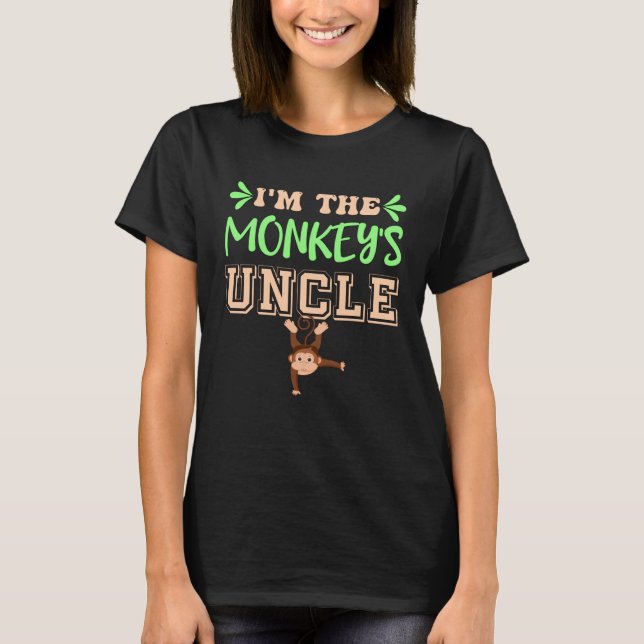Camiseta Monkey Zoo Animal  Family Uncle (Frente)