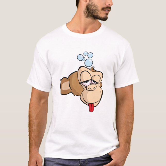 Camiseta Monkeyhead bêbedo (Frente)