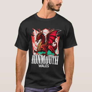 Camiseta Monmouth Wales Welsh Flag Y Ddraig Goch Dragon