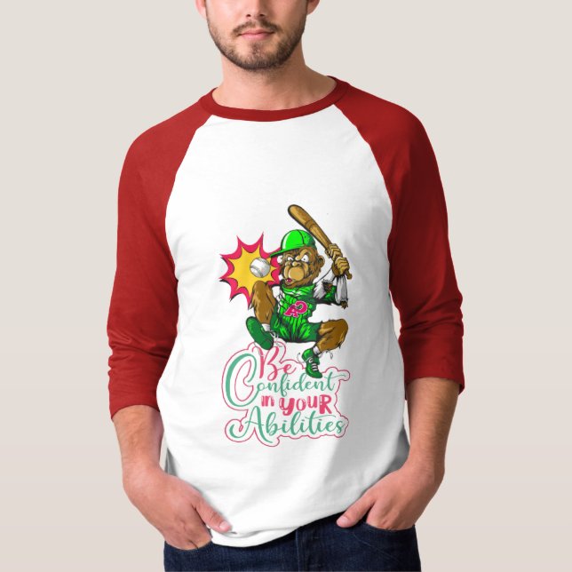 Camiseta  mono de béisbol (Frente)