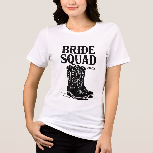Camiseta monocromática chic de despedida de soltei (Frente)