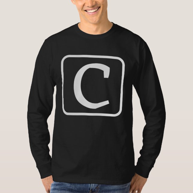Camiseta Monogram Capital Letter C Initial Alphabet Women M (Frente)