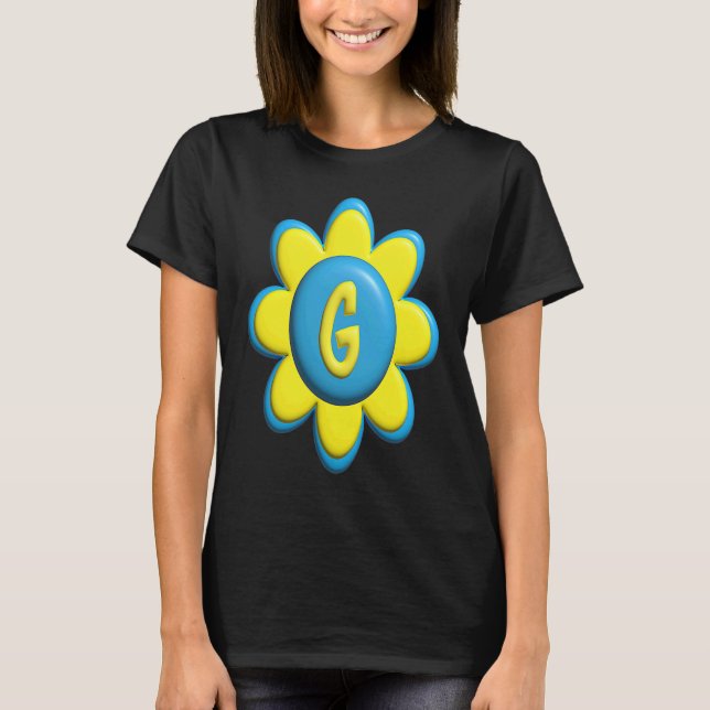 Camiseta Monogram G  Colorful Flower (Frente)