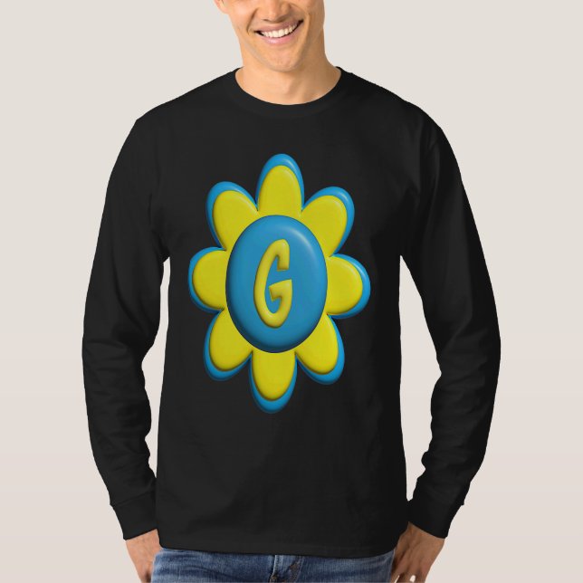 Camiseta Monogram G  Colorful Flower (Frente)