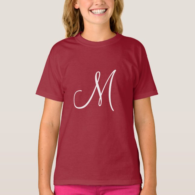 Camiseta MONOGRAM M, Red and White, (Frente)