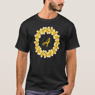 Camiseta Monograma A Lei Inicial Inspirou Círculo Bonito De